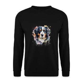 Bernese Mountain Dog - Unisex Pullover - Schwarz - Vorne - Alina (178cm) & Michal (187cm)