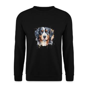 Bouvier bernois - Sweat-shirt Unisexe - noir - Devant - Alina (178cm) & Michal (187cm)