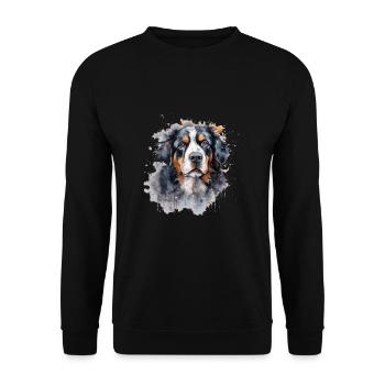 Bouvier bernois - Sweat-shirt Unisexe - noir - Devant - Alina (178cm) & Michal (187cm)