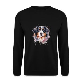 Bernese Mountain Dog - Unisex Pullover - Schwarz - Vorne - Alina (178cm) & Michal (187cm)