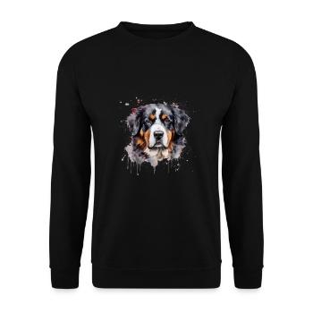 Bernese Mountain Dog - Unisex Pullover - Schwarz - Vorne - Alina (178cm) & Michal (187cm)
