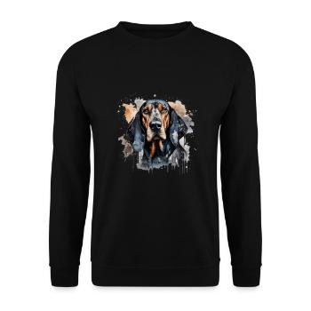Black and Tan Coonhound - Unisex Sweatshirt - black - Front - Alina (178cm) & Michal (187cm)