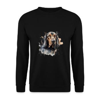 Black and Tan Coonhound - Unisex Sweatshirt - black - Front - Alina (178cm) & Michal (187cm)