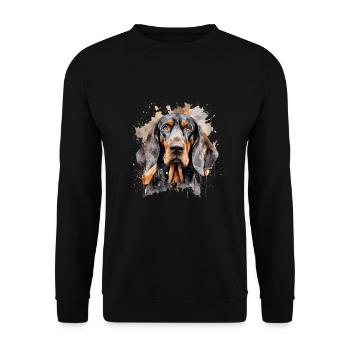 Black and Tan Coonhound - Unisex Sweatshirt - black - Front - Alina (178cm) & Michal (187cm)