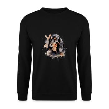 Black and Tan Coonhound - Unisex Sweatshirt - black - Front - Alina (178cm) & Michal (187cm)