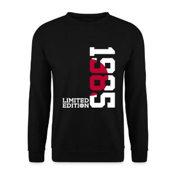 LIMITED EDITION 1985 JAPAN 41. GEBURTSTAG - Unisex Pullover - Schwarz - Vorne - Alina (178cm) & Michal (187cm)