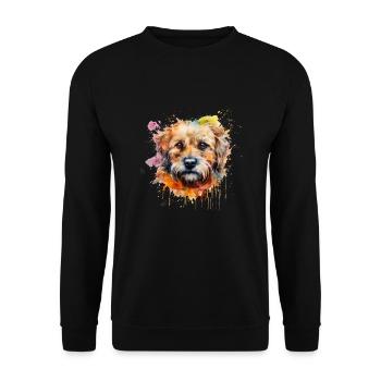 Bolonka Zwetna - Unisex Pullover - Schwarz - Vorne - Alina (178cm) & Michal (187cm)
