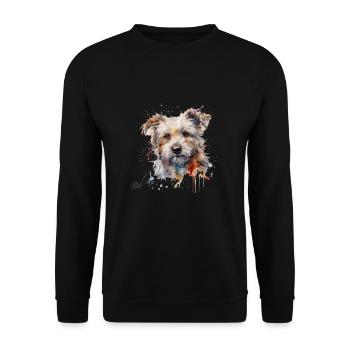 Bolonka Zwetna - Sweat-shirt Unisexe - noir - Devant - Alina (178cm) & Michal (187cm)