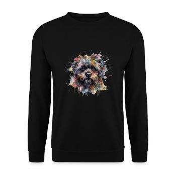 Bolonka Zwetna - Unisex Pullover - Schwarz - Vorne - Alina (178cm) & Michal (187cm)