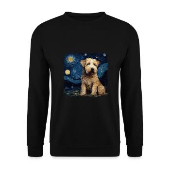 Bolonka Zwetna Van gogh nuit étoilée - Sweat-shirt Unisexe - noir - Devant - Alina (178cm) & Michal (187cm)