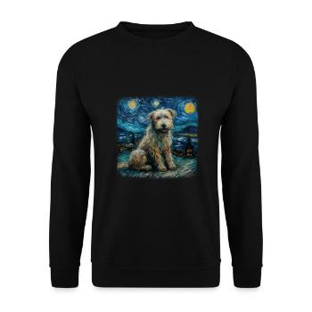 Bolonka Zwetna Van gogh nuit étoilée - Sweat-shirt Unisexe - noir - Devant - Alina (178cm) & Michal (187cm)