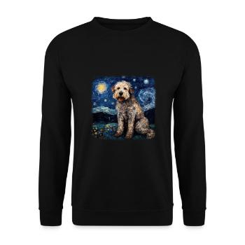Bolonka Zwetna Van gogh nuit étoilée - Sweat-shirt Unisexe - noir - Devant - Alina (178cm) & Michal (187cm)
