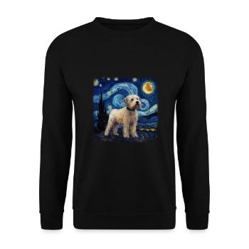 Bolonka Zwetna Van gogh nuit étoilée - Sweat-shirt Unisexe - noir - Devant - Alina (178cm) & Michal (187cm)