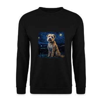 Bolonka Zwetna Van gogh nuit étoilée - Sweat-shirt Unisexe - noir - Devant - Alina (178cm) & Michal (187cm)