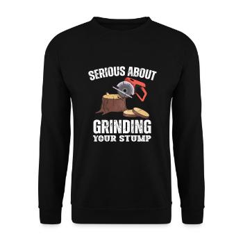 Bûcheron tronçonneuse arboriste - Sweat-shirt Unisexe - noir - Devant - Alina (178cm) & Michal (187cm)