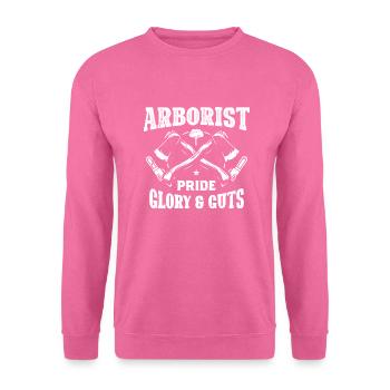 Bûcheron tronçonneuse arboriste - Sweat-shirt Unisexe - rose - Devant