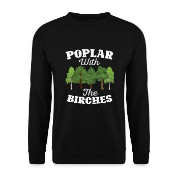 Bûcheron tronçonneuse arboriste - Sweat-shirt Unisexe - noir - Devant - Alina (178cm) & Michal (187cm)