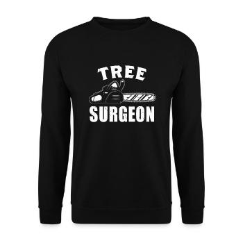 Bûcheron tronçonneuse arboriste - Sweat-shirt Unisexe - noir - Devant - Alina (178cm) & Michal (187cm)