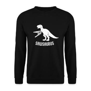 Bûcheron tronçonneuse arboriste - Sweat-shirt Unisexe - noir - Devant - Alina (178cm) & Michal (187cm)