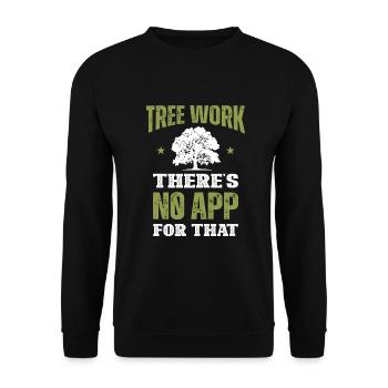 Bûcheron tronçonneuse arboriste - Sweat-shirt Unisexe - noir - Devant - Alina (178cm) & Michal (187cm)