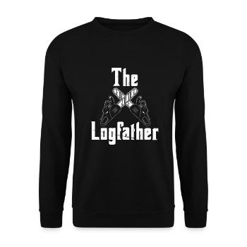Bûcheron tronçonneuse arboriste - Sweat-shirt Unisexe - noir - Devant - Alina (178cm) & Michal (187cm)