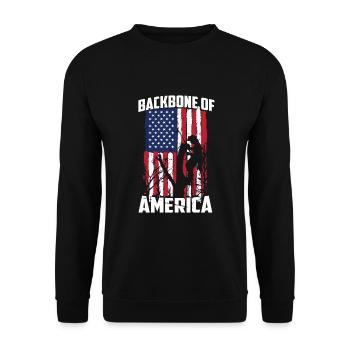 Holzfäller Kettensäge Arborist - Unisex Pullover - Schwarz - Vorne - Alina (178cm) & Michal (187cm)