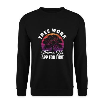 Bûcheron tronçonneuse arboriste - Sweat-shirt Unisexe - noir - Devant - Alina (178cm) & Michal (187cm)