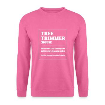 Bûcheron tronçonneuse arboriste - Sweat-shirt Unisexe - rose - Devant