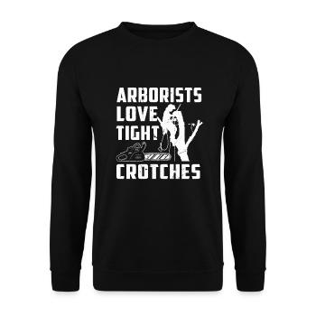 Bûcheron tronçonneuse arboriste - Sweat-shirt Unisexe - noir - Devant - Alina (178cm) & Michal (187cm)