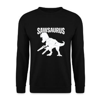 Bûcheron tronçonneuse arboriste - Sweat-shirt Unisexe - noir - Devant - Alina (178cm) & Michal (187cm)