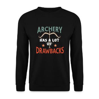 Archery Archery Bow - Unisex Sweatshirt - black - Front - Alina (178cm) & Michal (187cm)