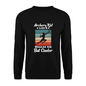 Archery Archery Bow - Unisex Sweatshirt - black - Front - Alina (178cm) & Michal (187cm)