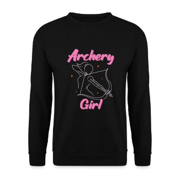 Archery Archery Bow - Unisex Sweatshirt - black - Front - Alina (178cm) & Michal (187cm)