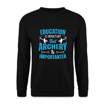 Archery Archery Bow - Unisex Sweatshirt - black - Front - Alina (178cm) & Michal (187cm)