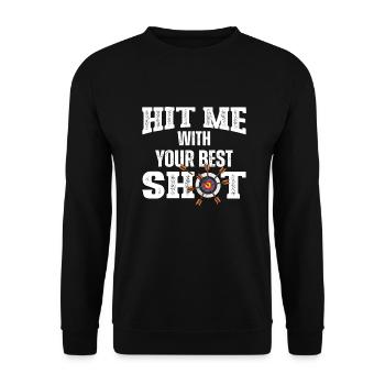 Archery Archery Bow - Unisex Sweatshirt - black - Front - Alina (178cm) & Michal (187cm)