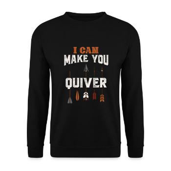 Archery Archery Bow - Unisex Sweatshirt - black - Front - Alina (178cm) & Michal (187cm)