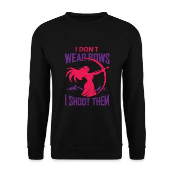 Archery Archery Bow - Unisex Sweatshirt - black - Front - Alina (178cm) & Michal (187cm)