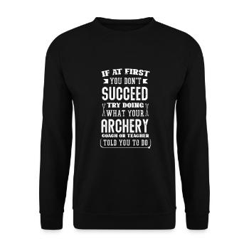 Archery Archery Bow - Unisex Sweatshirt - black - Front - Alina (178cm) & Michal (187cm)