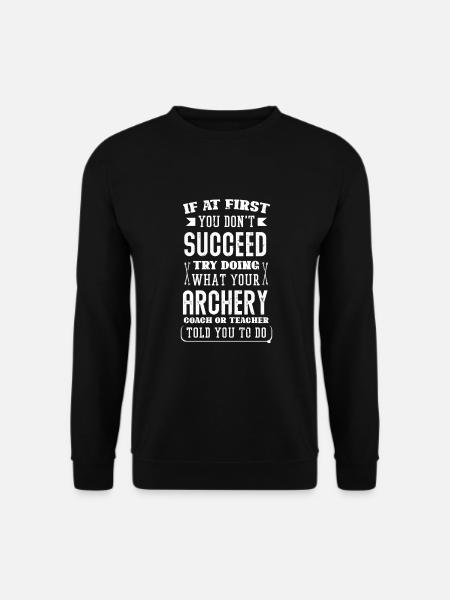 Archery Bogenschießen Bogen - Unisex Pullover - Schwarz
