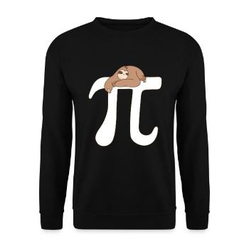 Math Sloth Pi - Unisex Sweatshirt - black - Front - Alina (178cm) & Michal (187cm)