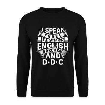 Library Assistant Library Assistant - Unisex Sweatshirt - black - Front - Alina (178cm) & Michal (187cm)