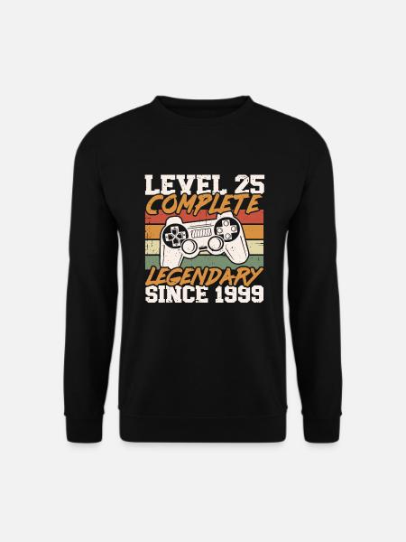 25 Geburtstag Level 25 Complete Jahrgang 1999 - Unisex Pullover - Schwarz