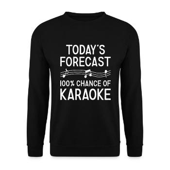 Singer Today's Forecast Karaoke - Unisex Pullover - Schwarz - Vorne - Alina (178cm) & Michal (187cm)