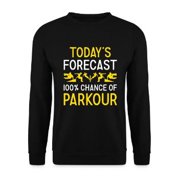 Traceur Today's Forecast Parkour - Unisex Pullover - Schwarz - Vorne - Alina (178cm) & Michal (187cm)
