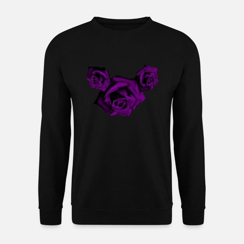 Rosen - Violette Rosen - Unisex Pullover - Schwarz