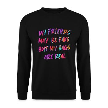 Mes bagages sont réels - Sweat-shirt Unisexe - noir - Devant - Alina (178cm) & Michal (187cm)