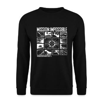 Mission Impossible Dead Reckoning Tile Design - Unisex Sweatshirt - black - Front - Alina (178cm) & Michal (187cm)