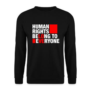 Les droits de l'homme appartiennent à tous - Sweat-shirt Unisexe - noir - Devant - Alina (178cm) & Michal (187cm)