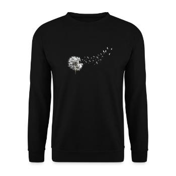 Pusteblume Vögel Blume - Unisex Pullover - Schwarz - Vorne - Alina (178cm) & Michal (187cm)