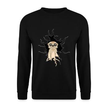 Crack hole meerkat - Unisex Sweatshirt - black - Front - Alina (178cm) & Michal (187cm)
